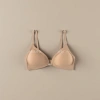 Beige bras without underwire are comfortable, breathable and adjustable women's underwear Specification image